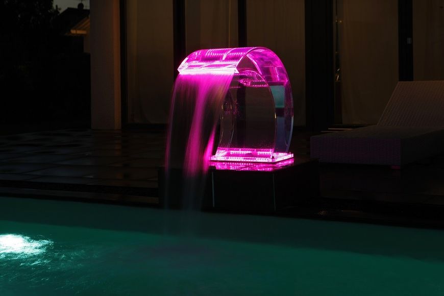 Прозорий водоспад з LED і пультом керування КОМПЛЕКТ 525018 фото